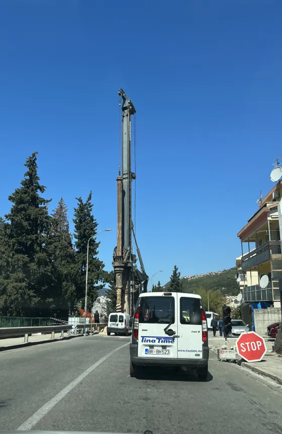 Professional supervision of the landslide remediation works in Topla, on the Herceg Novi – Kotor main road