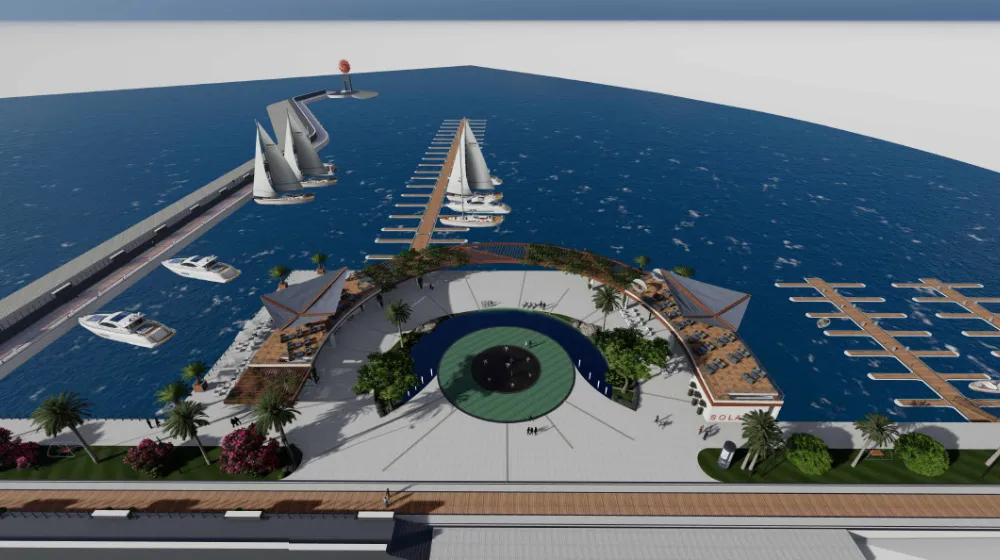 Revisione del progetto della Marina e del frangiflutti a Rafailovići